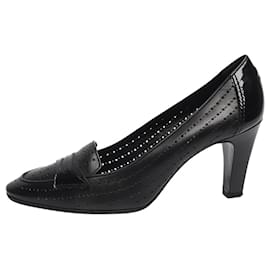 Chanel Schwarze Pumps aus perforiertem Leder - Größe EU 40.5