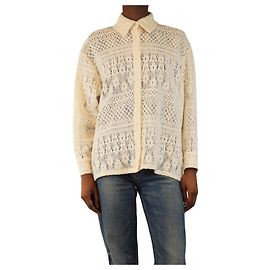 Ba&Sh Camisa de punto de crochet crema - talla XS
