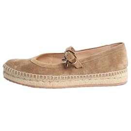 Espadrilles in scamosciato marrone - taglia EU 37.5 - Gianvito Rossi