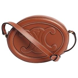 Céline Borsa a tracolla ovale Triomphe marrone