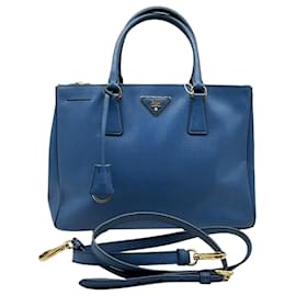 Prada Galleria 2way Tasche aus blauem Saffiano-Leder