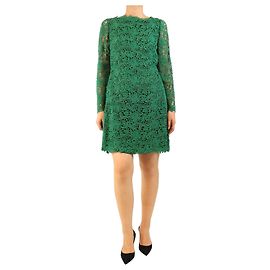 Valentino Mini-Kleid aus Broderie Anglaise in Grün - Größe UK 10
