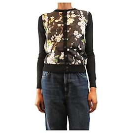 Schwarzer Cardigan mit Blumenmuster - Größe UK 8 - Dolce & Gabbana