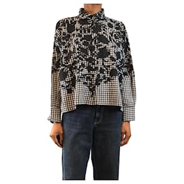 Blusa de cuadros vichy negro - talla XS - Autre Marque