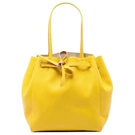 Borsa Tote Phantom in pelle di vitello a grana piccola gialla Celine - Céline