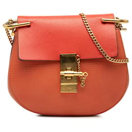 Chloé Borsa a tracolla Drew in pelle arancione, piccola