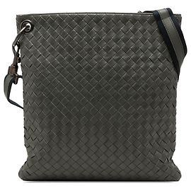 Bottega Veneta Borsa a tracolla VN Crossbody in nappa grigia Intrecciato