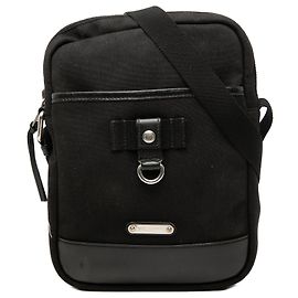Borsa a tracolla Rivington in tela nera Saint Laurent