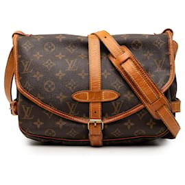 Louis Vuitton Marrone Monogram Saumur 30