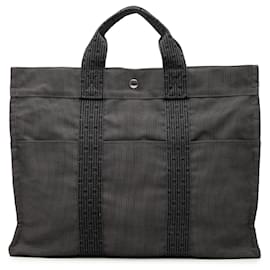 Hermès Gray Canvas Herline MM