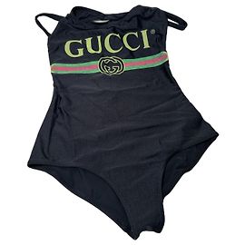 Gucci Sparkling Stretch Badeanzug Schwarz XS