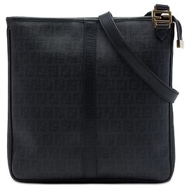 Fendi Black Zucchino Spalmati Crossbody