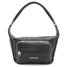 Balenciaga Arena Raver Tasche aus schwarzem Lammleder Medium
