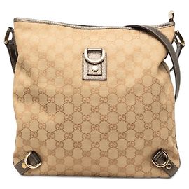 Gucci Beige GG Canvas Abbey D Ring Crossbody