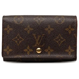 Portafoglio Louis Vuitton Porte Monnaie Tresor Marrone Monogram