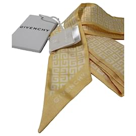 Givenchy Fascia in seta motivo 4G - Giallo/Bianco