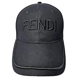 Cappellino Fendi Roma Logo Ricamato - Nero