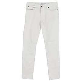 Jean droit Burberry en coton blanc