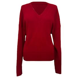 Isabel Marant Amy Strickpullover mit V-Ausschnitt aus rotem Kaschmir