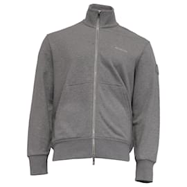 Moncler Sweat Track Jacket in Grey Cotton