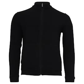 Hugo Boss Boss Shepherd Zip Front Sweatshirt in Black Cotton