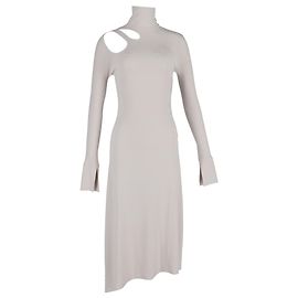 Vestido midi con recortes Victoria Beckham en viscosa Bone