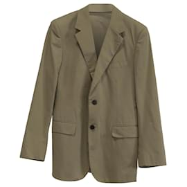 Giacca monopetto Prada in cotone beige