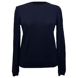 A.P.C. Strickpullover mit Rundhalsausschnitt aus Navy Blue Merinowolle - Apc