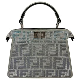 Borsa Fendi Peekaboo Vitello Laminato Ff Petite I See U Satchel Crystal Bag