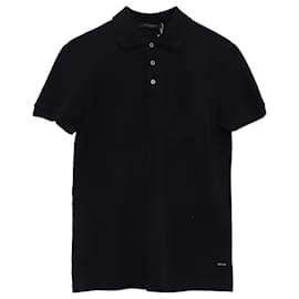 Polo a maniche corte Louis Vuitton in cotone nero