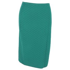 Falda midi con estampado Diane Von Furstenberg en lana verde