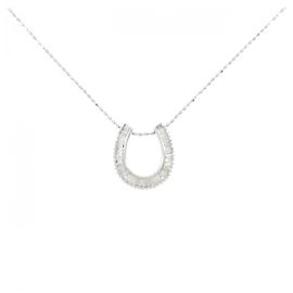 Autre Marque Collana a ferro di cavallo in diamanti e oro bianco Au750