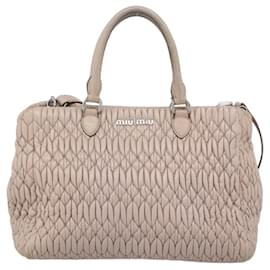 Borsa Tote Miu Miu in pelle trapuntata con cristalli Medium