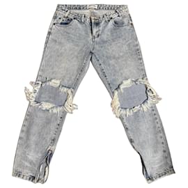 Autre Marque Vaqueros ONE x ONE TEASPOON Light Wash Distressed