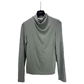 Vince Top collo alto grigio in rayon