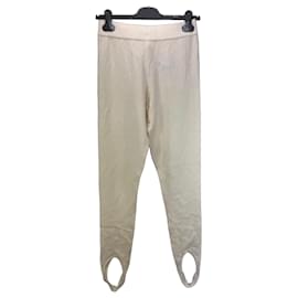 Allude Leggings à étriers en cachemire crème