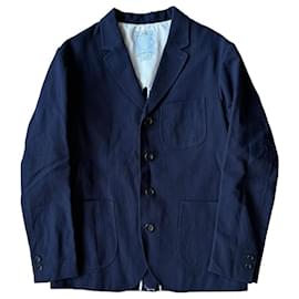 visvim Mesa Blazer Baumwolle Papier Dunkelblau VS0001739