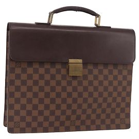 LOUIS VUITTON Damier Ebene Altona PM Briefcase N53315 LV Auth 189379
