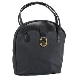Bolsa Christian Dior Trotter em Canvas PVC Preto Dourado Auth 188382