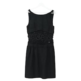 CHANEL Kleid Wolle Schwarz CC Auth BA13646SAM