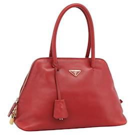 Borsa PRADA in pelle rossa e oro Auth 187417A