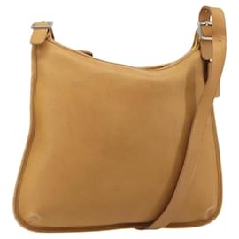 Borsa a Spalla Coach in Pelle Marrone Argento Auth 185288
