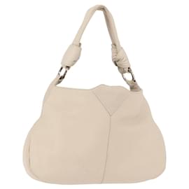 Borsa a Spalla LOEWE in Pelle Avorio Oro Auth 189347A