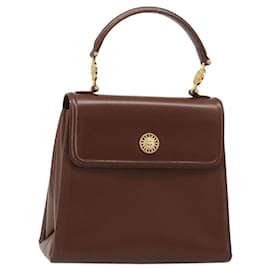 VERSACE Handtasche aus Leder braun gold Auth BA13612A - Versace