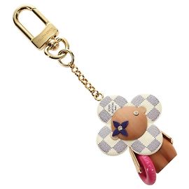 LOUIS VUITTON Damier Azur Vivienne By The Pool Charm M01168 LV Auth 187598SAM