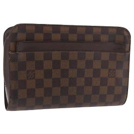 LOUIS VUITTON Clutch Saint Louis Damier Ebene N51993 LV Auth 184411