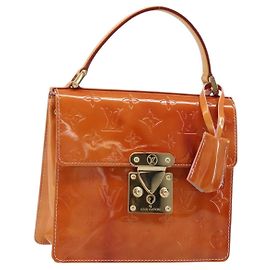 LOUIS VUITTON Bolsa Monogram Vernis Spring Street Rosa M91033 LV Auth 188824