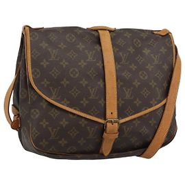 LOUIS VUITTON Borsa a Spalla Monogram Saumur 35 M42254 LV Auth ka4885