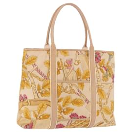 LOEWE Tote Bag Canvas Beige Brown Auth bs35631A - Loewe