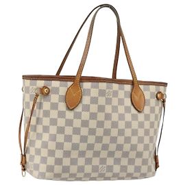 LOUIS VUITTON Borsa Tote Neverfull PM Damier Azur N41362 LV Auth 188715